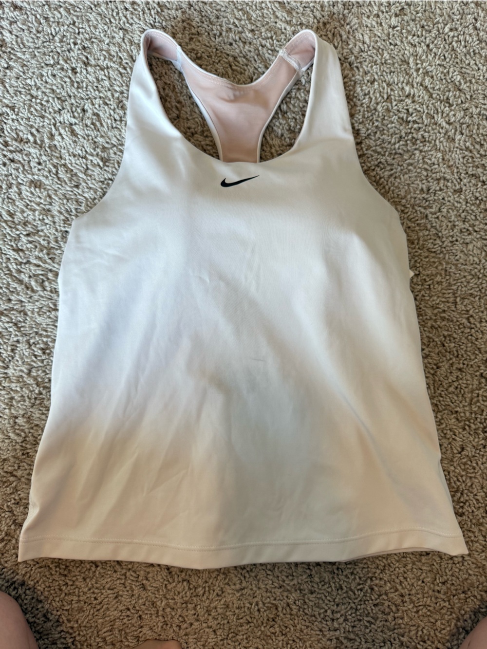 Nike Women's Racerback Tank Top with Black Swoosh